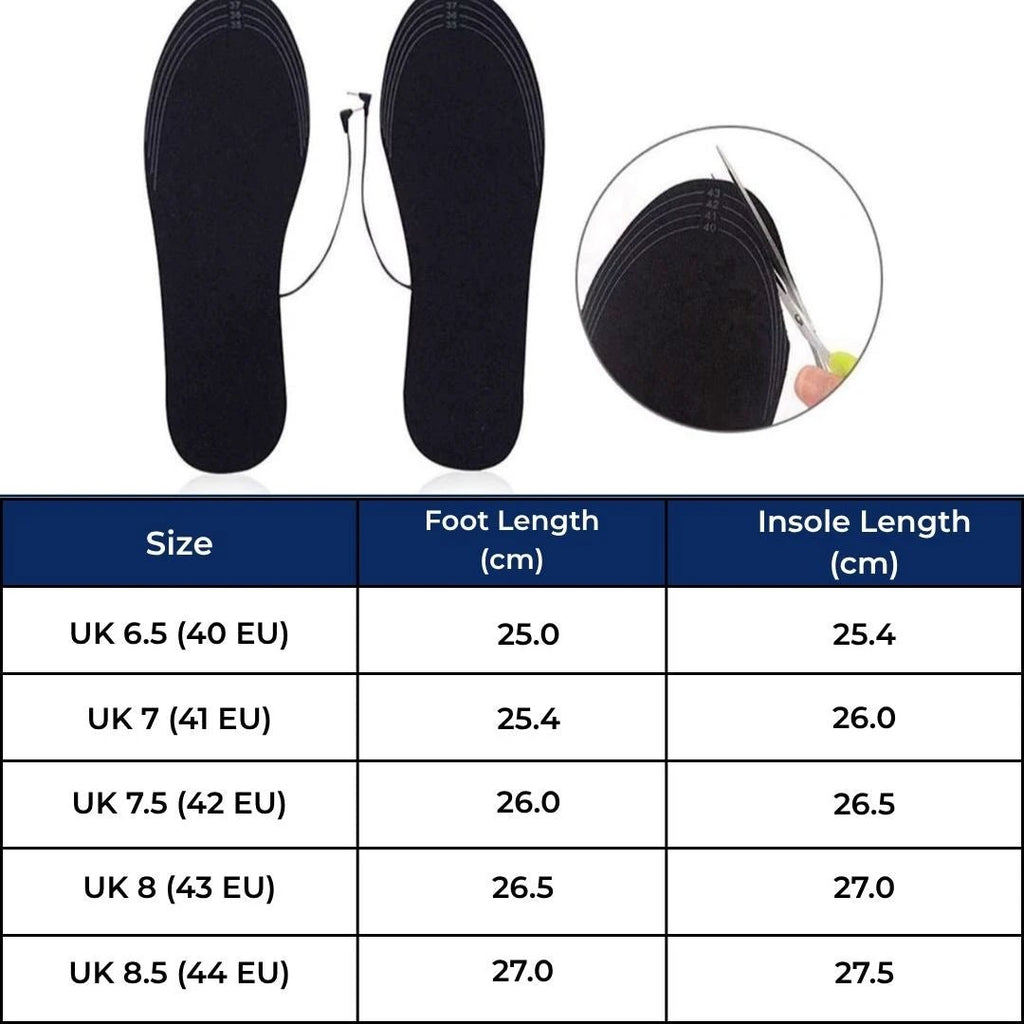 HeatStride Heated Shoe Insoles | Heating Adjustable Shoe Inserts - Temperature Control - Cold Weather - Cold Feet Bowlift by Bowlift