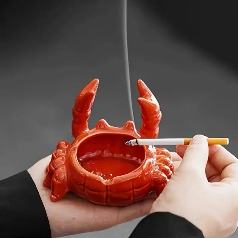 CrabbySmoke – Unique crab-shaped ashtray with lid Bowlift by Bowlift