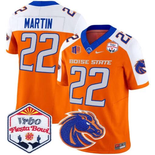 Doug Martin Jersey #22 Boise State Broncos 2025 Fiesta Bowl Patch Vapor Orange Alternate by My Store