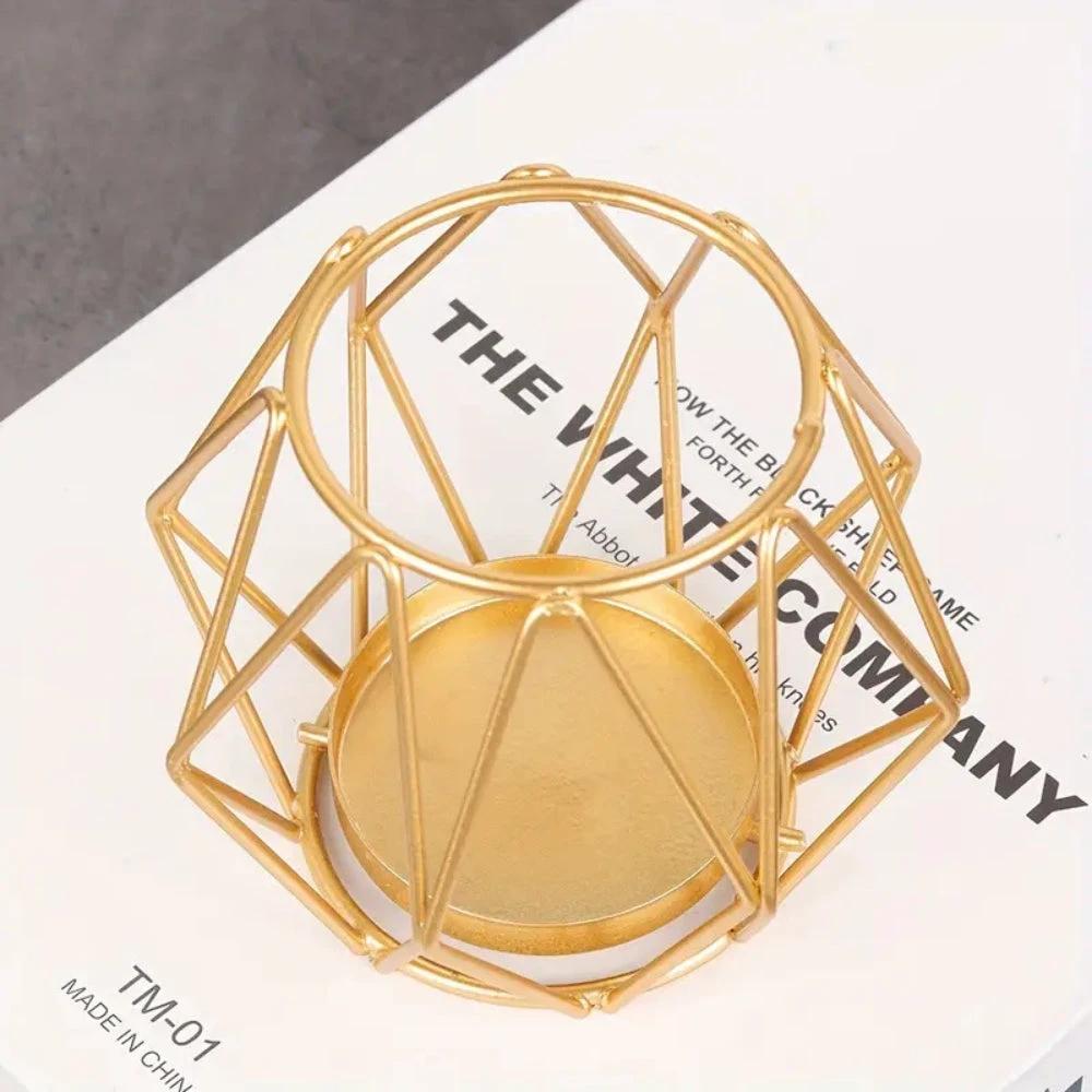 Wireframe Sleek Iron Candle Holder by Casa & Beyond