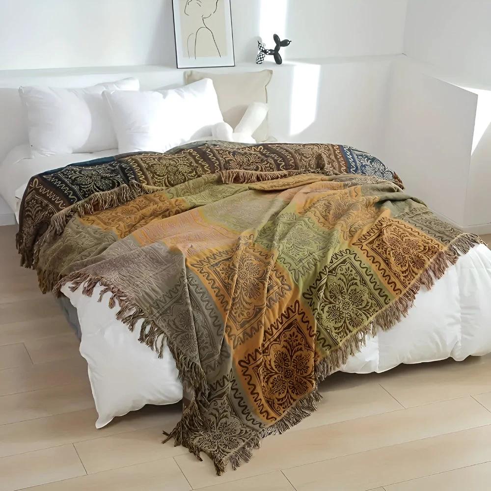 Mandala Tassel Throw Blanket by Casa & Beyond