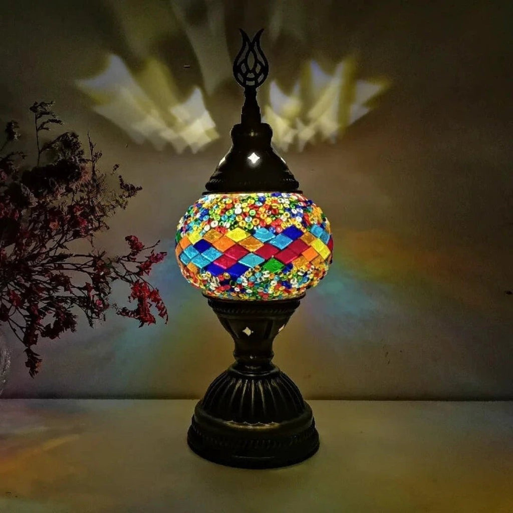 Mosaic Colorful Pattern Table Lamp Bowlift by Bowlift