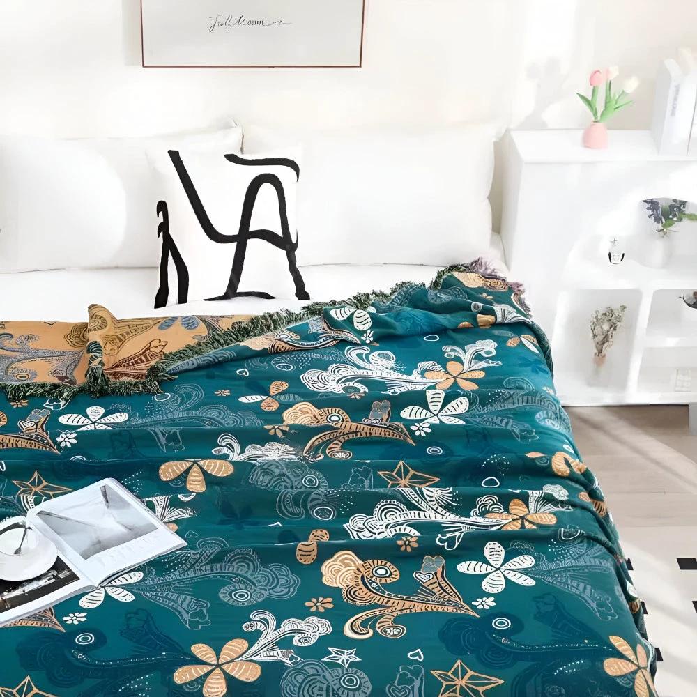 Exotic Floral Throw Blanket by Casa & Beyond