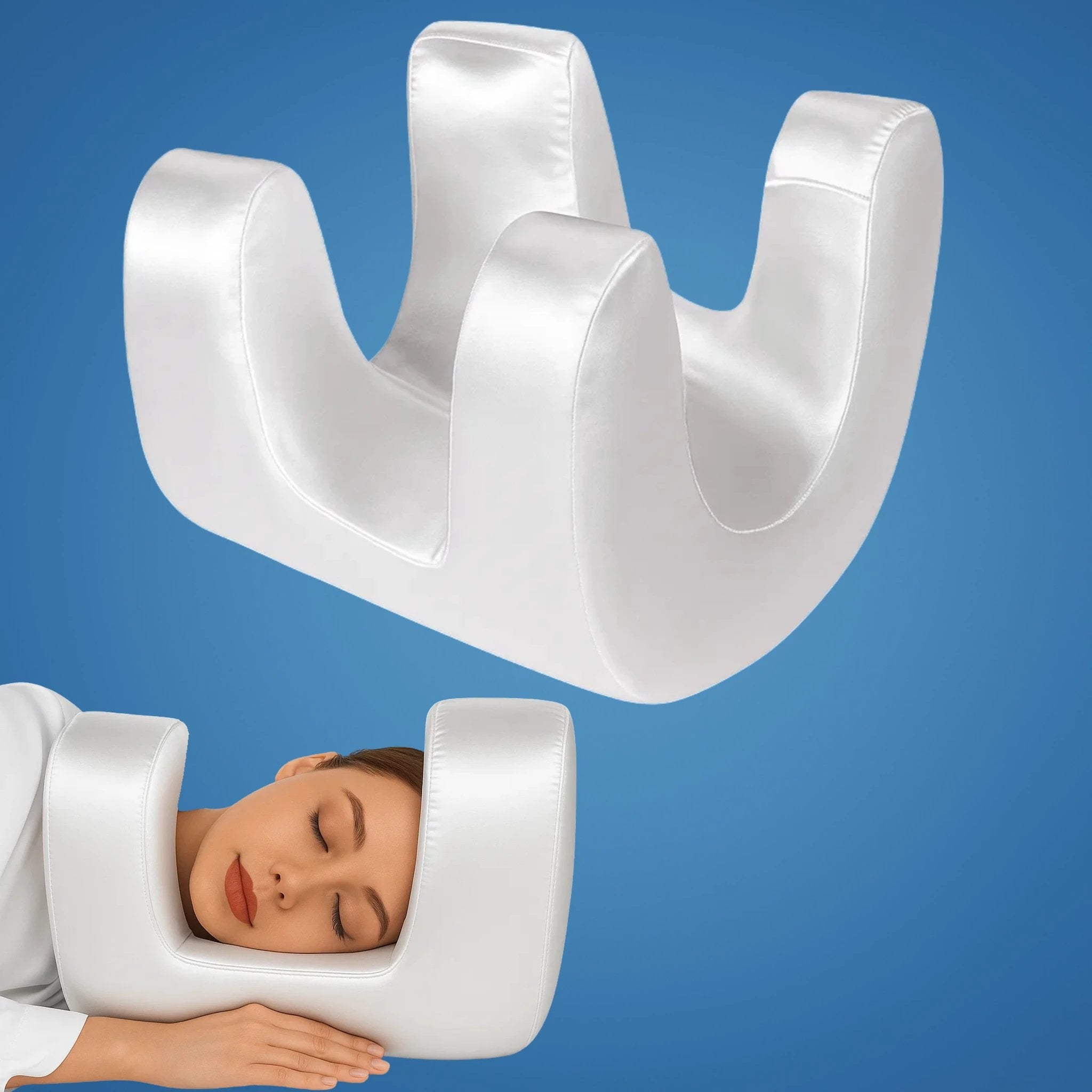 DermSleep | Anti‑Wrinkle Beauty Pillow – Cooling Memory Foam – Ergonomic Contour – Skin Care Support – Side & Back Sleepers Bowlift by Bowlift