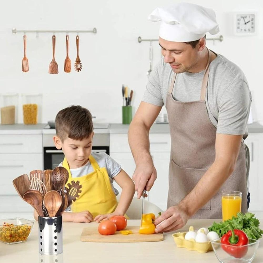 Premium Wooden Cooking Utensils | 7 Sets by Casa & Beyond