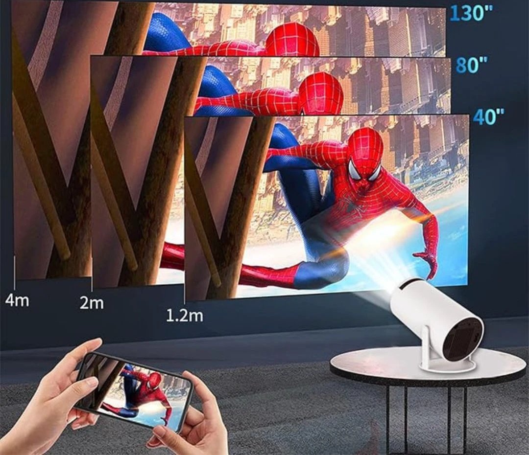 UltraScreen - Intelligent 4K Projector with Seamless Connectivity Options for Movies and Gaming Bowlift by Bowlift
