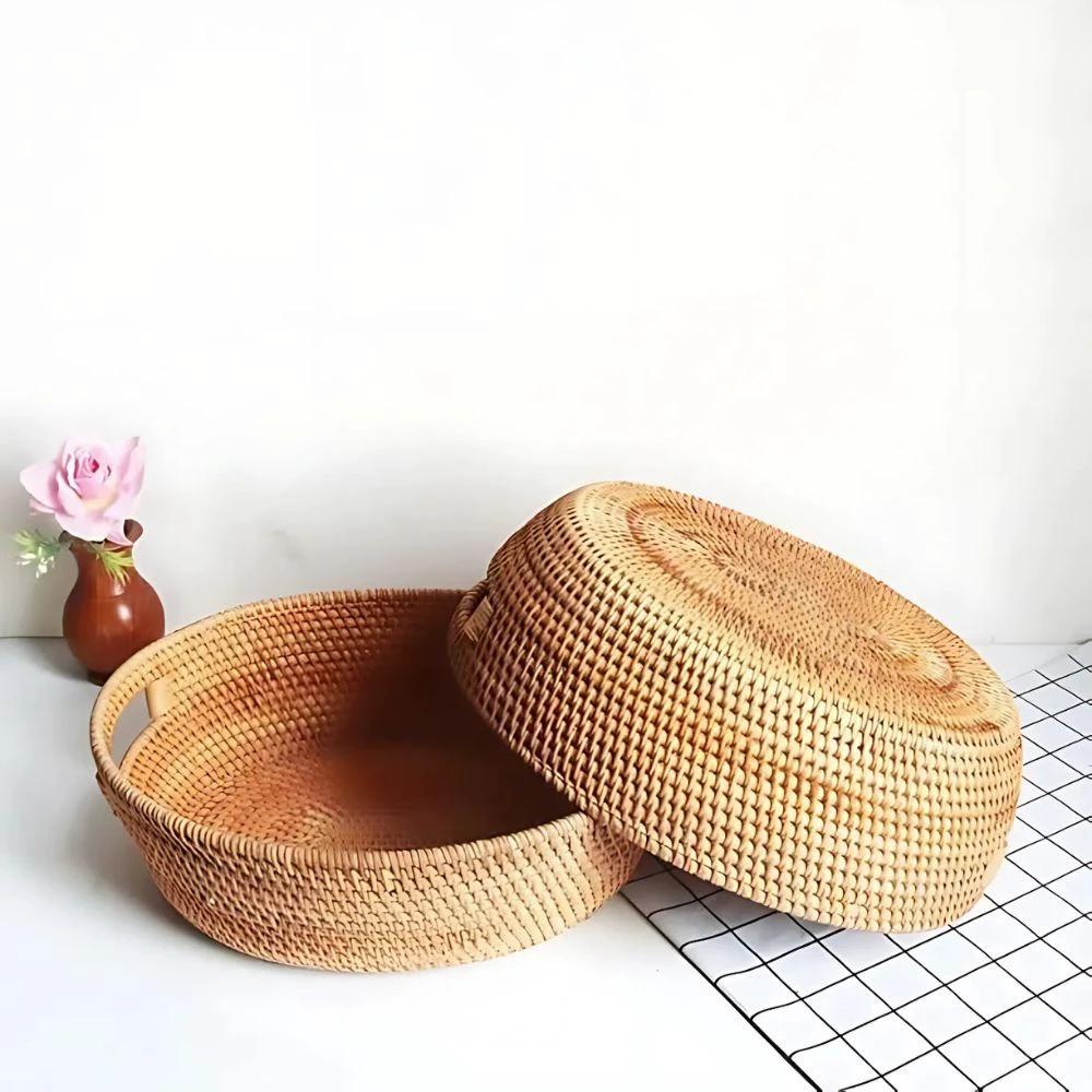 Artisanal Woven Rattan Oval Tray by Casa & Beyond