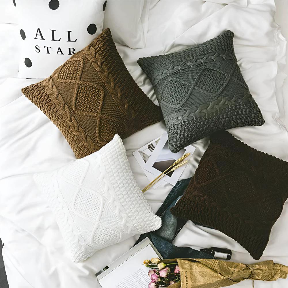 Braided Knitted Cushion Cover by Casa & Beyond