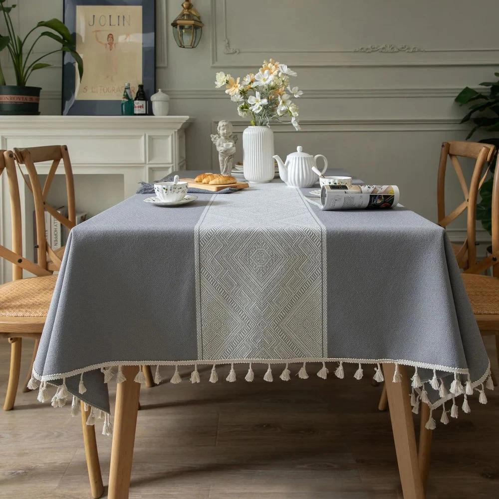 Glisstra Geometric Tassel Tablecloth by Casa & Beyond