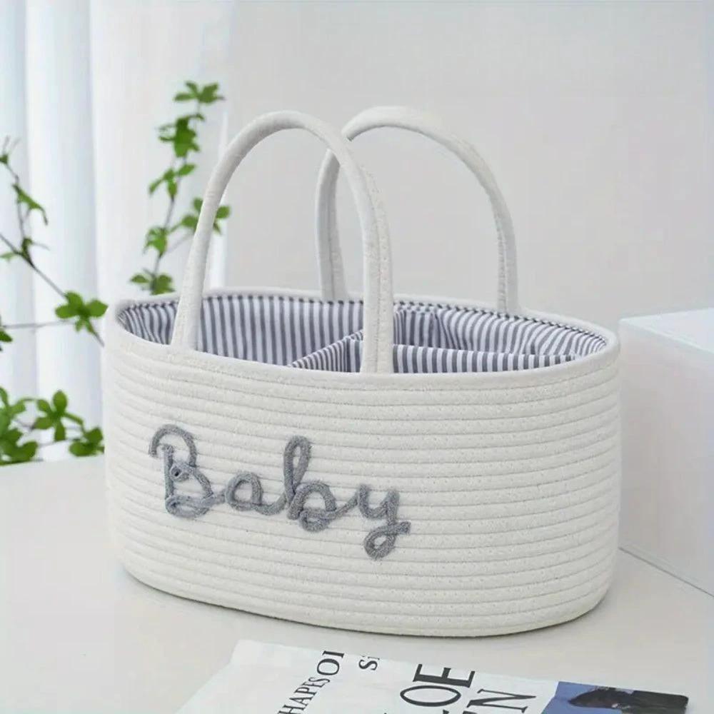 Cotton Rope Baby Caddy Organizer by Casa & Beyond
