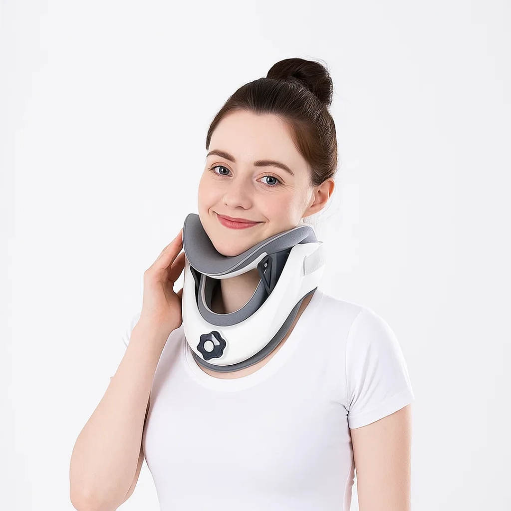 Instant Neck Pain Relief – Adjustable Inflatable Cushion – Improves Posture – Home & Office Use Bowlift by Bowlift