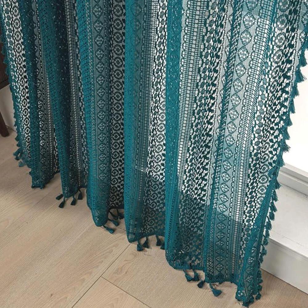 Lumine Crochet Tassel Curtain by Casa & Beyond