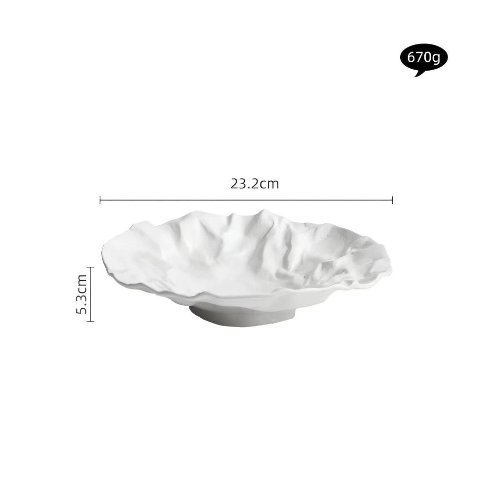 Artisan Wrinkled Paper Ceramic Plate by Casa & Beyond