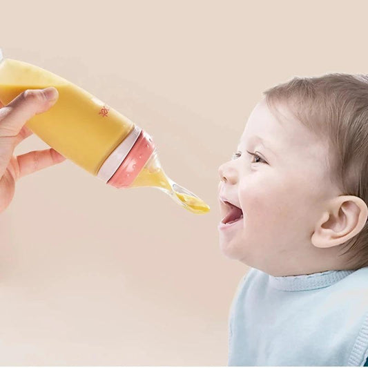 Baby Feeding Bottle with Spoon by BowLift