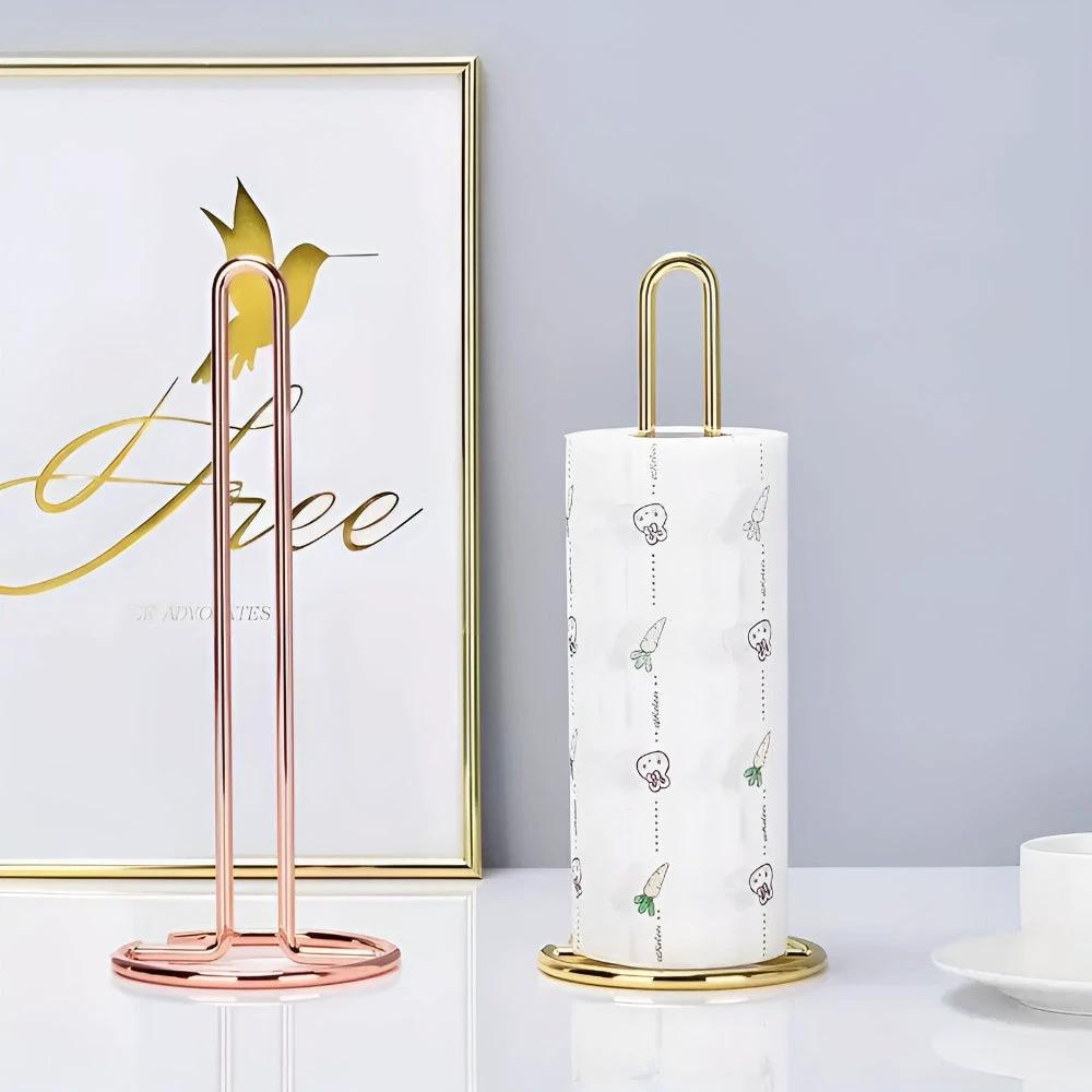 Sleek Iron Tissue Roll Holder by Casa & Beyond