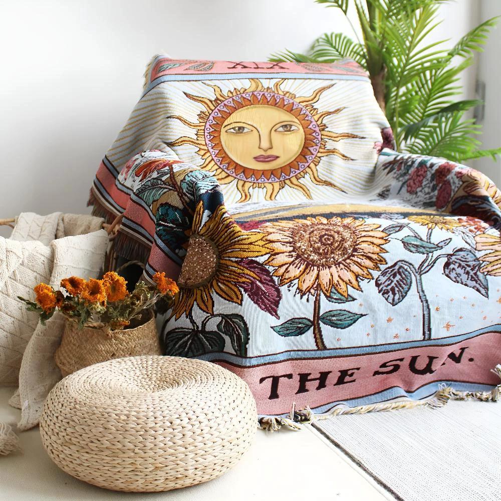 Boho Sun Tapestry Blanket by Casa & Beyond