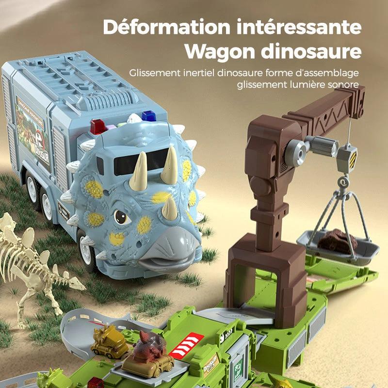 New Engineer Truck Railway Toy Set with Transforming Dinosaurs by Bowlift