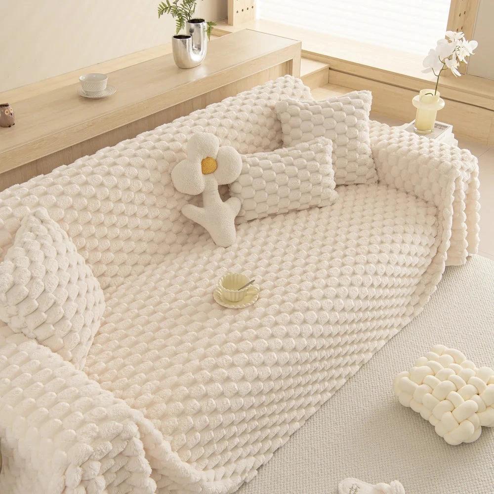Tufted Rabbit Faux Sofa Cover by Casa & Beyond