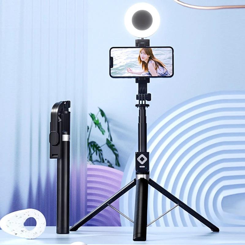 Selfie stick with LED additional light by Bowlift