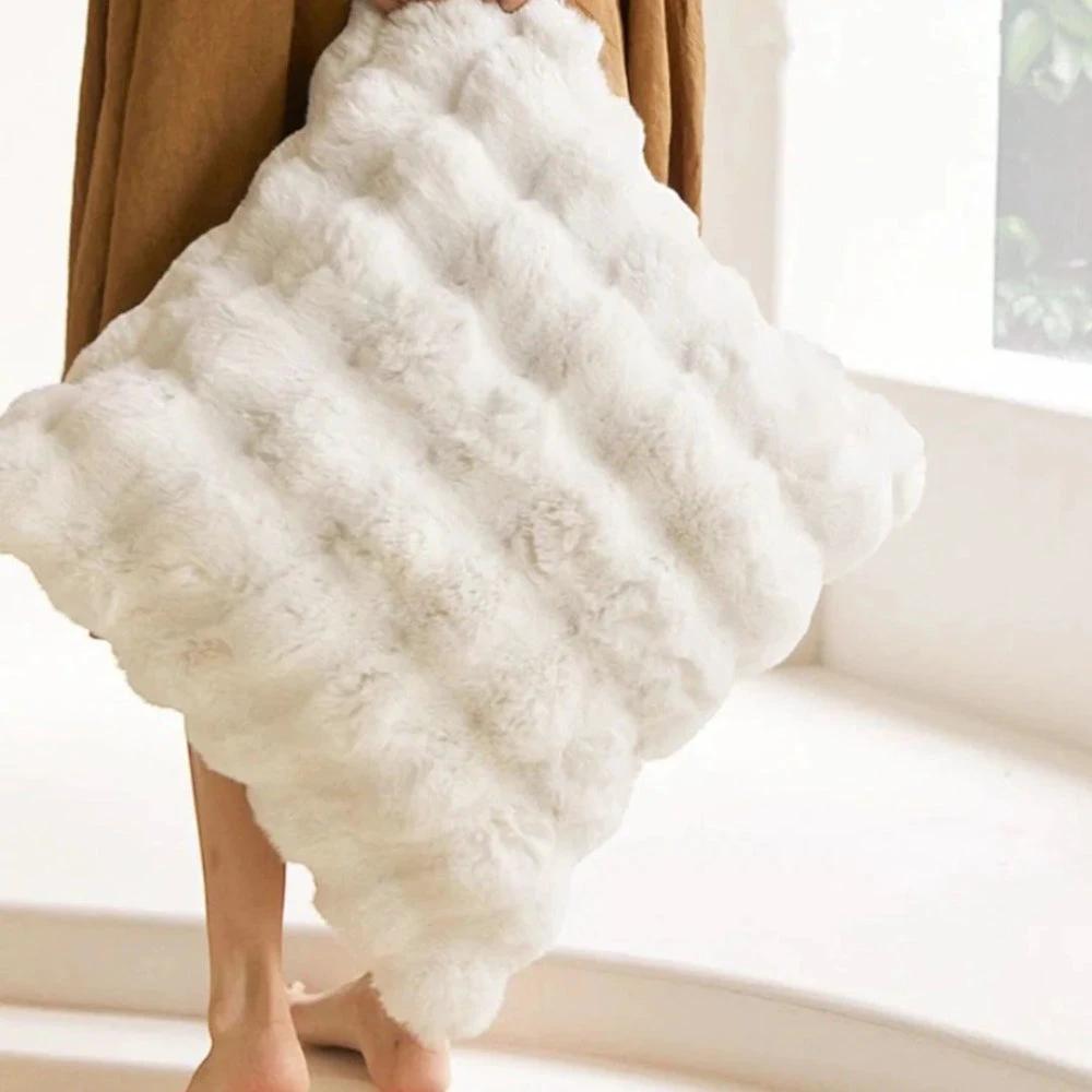 Rabbit Faux Fur Cushion by Casa & Beyond