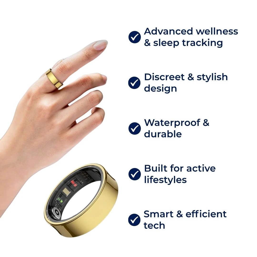 VitalBand Smart Ring – Sleep & Wellness Tracker – Waterproof – Ideal for Active Lifestyles Bowlift by Bowlift