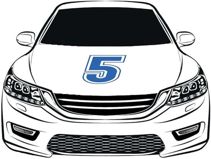 Number Car Hood Cover Flag ,Engine Flag ,3.3X5ft/6X7FT, 100% Polyester Elastic Fabrics Can be Washed Suitable for large SUV and Pickup Trucks by flagsshop