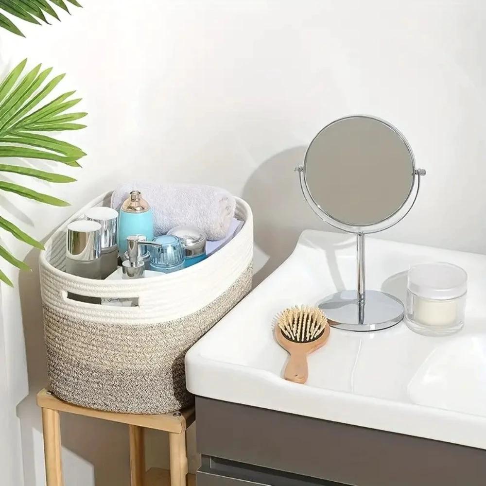 Woven Cotton Rope Storage Basket by Casa & Beyond