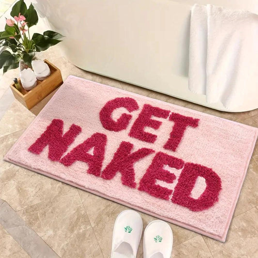 "Get Naked" Funny Bathroom Mat by Casa & Beyond
