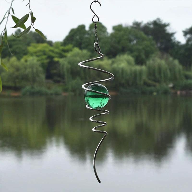 Spiral Crystal Ball Pendant by Bowlift