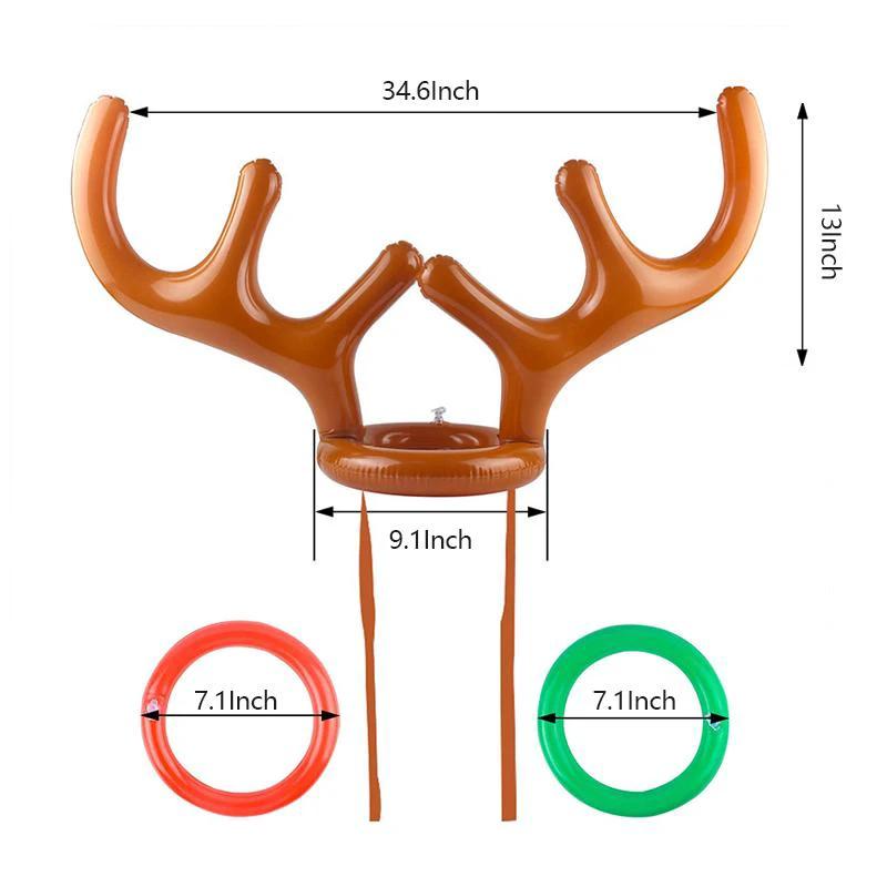 Ring toss game with wooden rings from reindeer Christmas by Bowlift