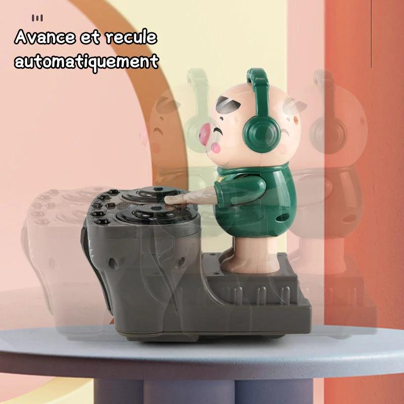Toy pig DJ for seesaw by Bowlift