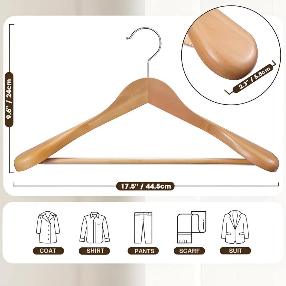 Suit & Style 360 Wooden Hanger by Casa & Beyond