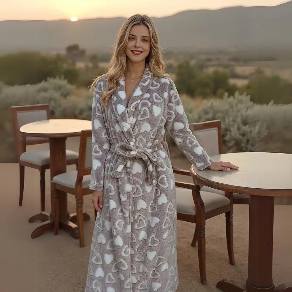 Plush Fleece Bathrobe by Casa & Beyond