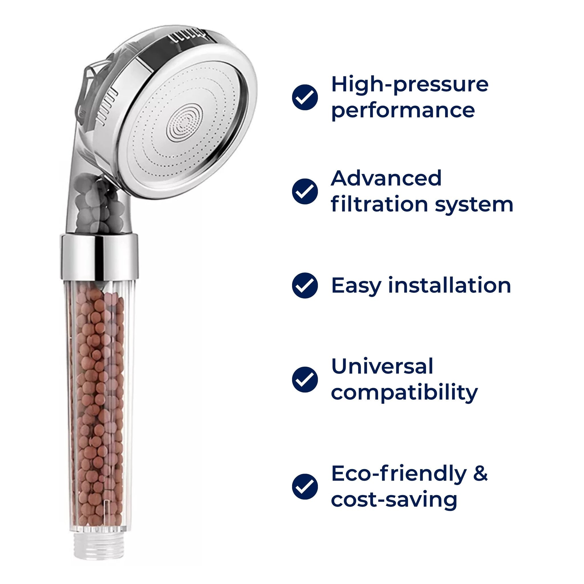 AquaBoost | High‑Pressure Handheld Shower Head – Pressure‑Boost Spray – Low‑Pressure Bowlift by Bowlift