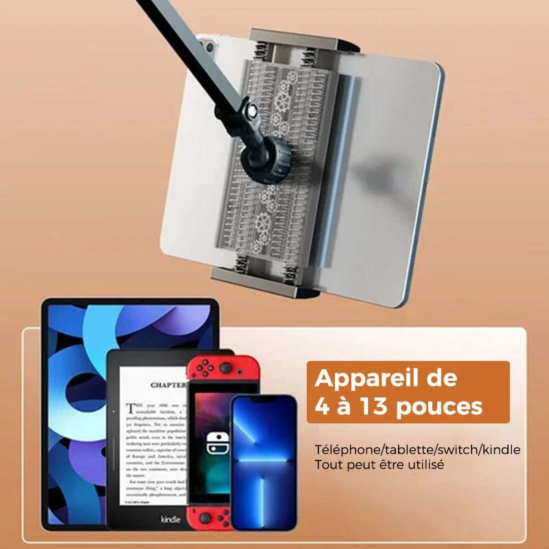 Hidden, extendable table tablet and phone holder by Bowlift