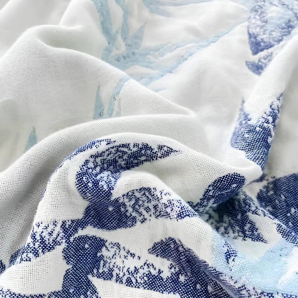Bamboo Cotton Reversible Jacquard Throw by Casa & Beyond