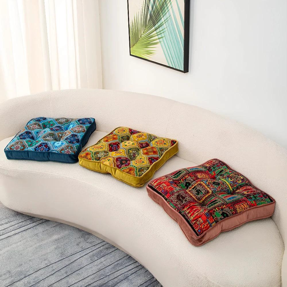 Moroccan Inspired Tie-Strap Cushion by Casa & Beyond