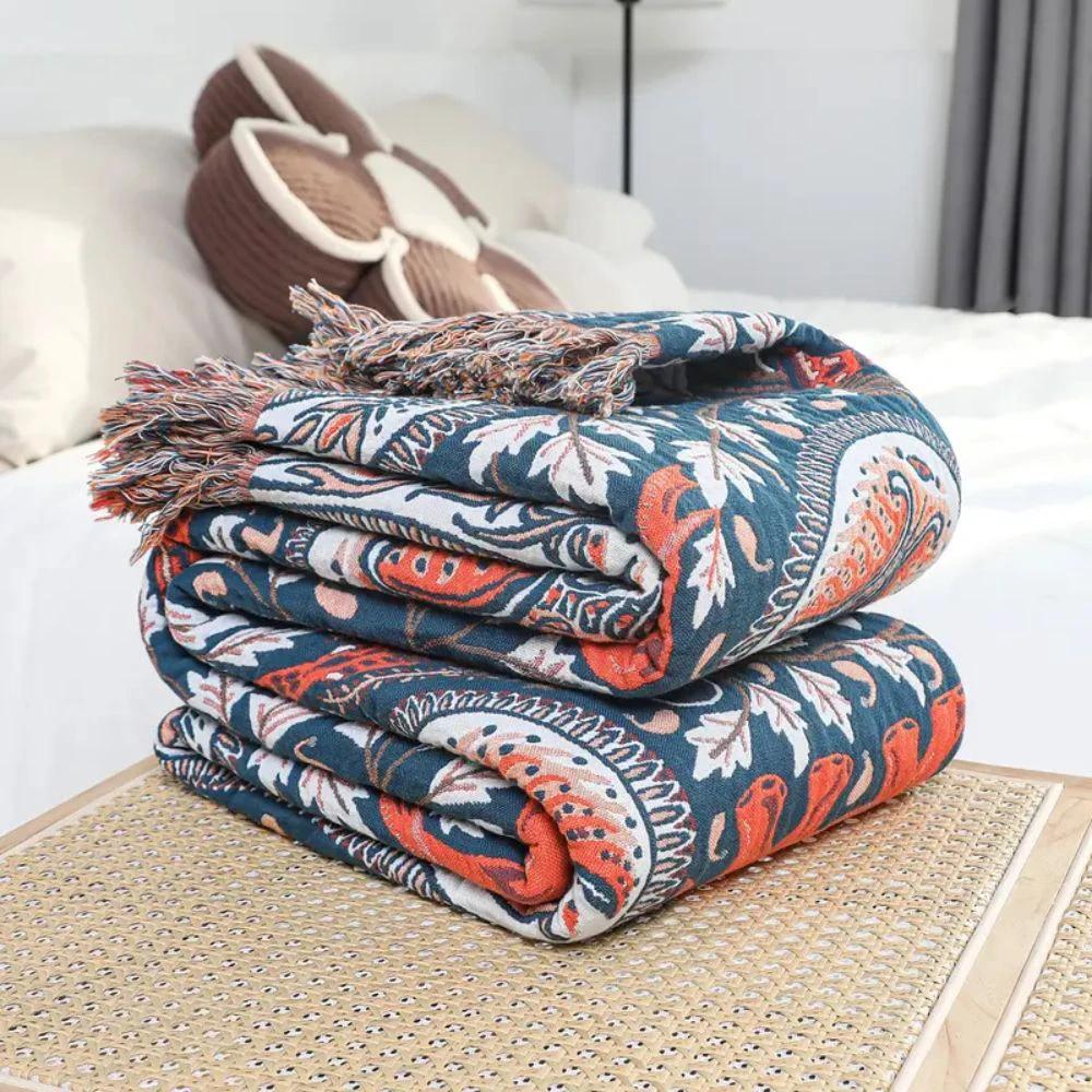 Soft Wander Tusk Cotton Blanket by Casa & Beyond