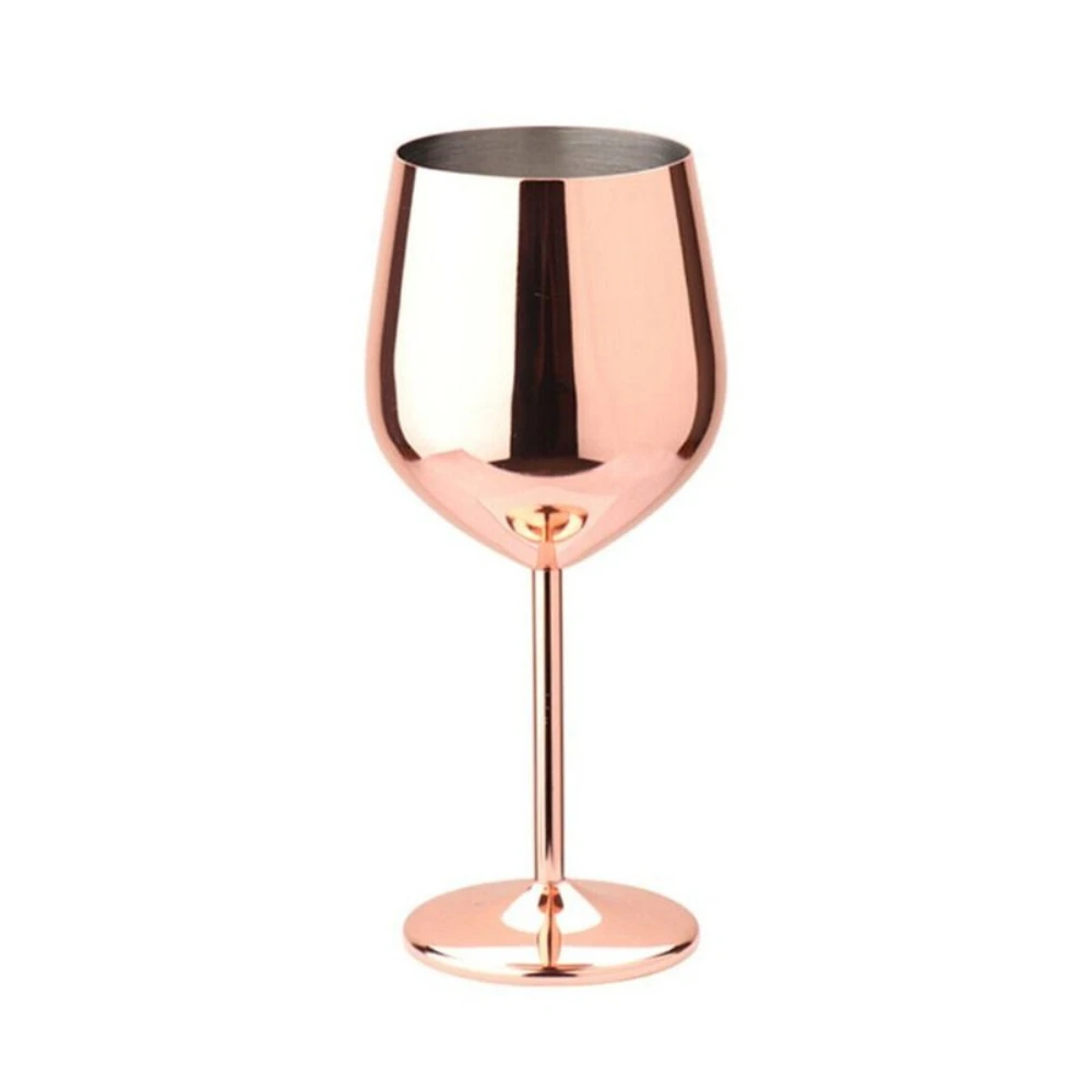 Lustrous Stainless Steel Wine Glass by Casa & Beyond