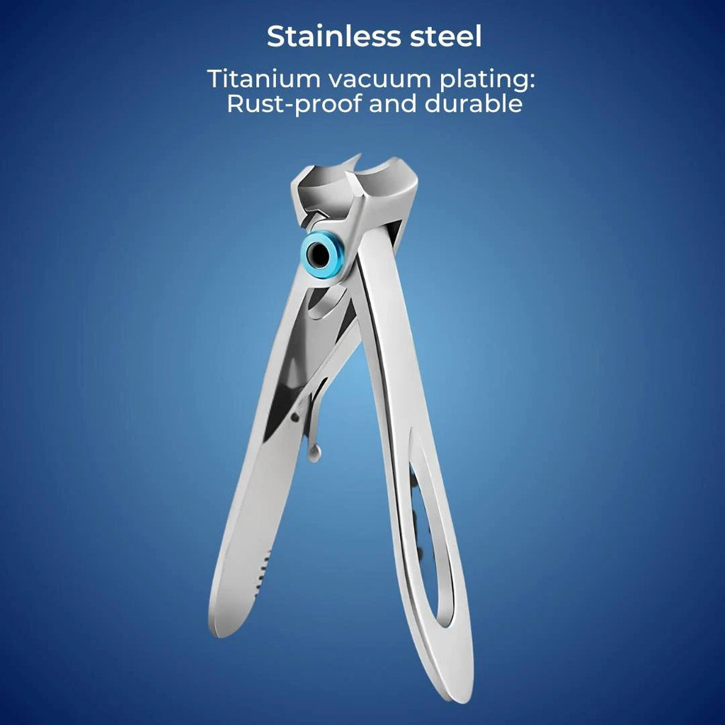 PrecisionTrim Stainless Steel Wide Jaw Nail Clippers | for Thick Nails - Sharp Blades - Ergonomic Design for Easy Nail Clipping Bowlift by Bowlift