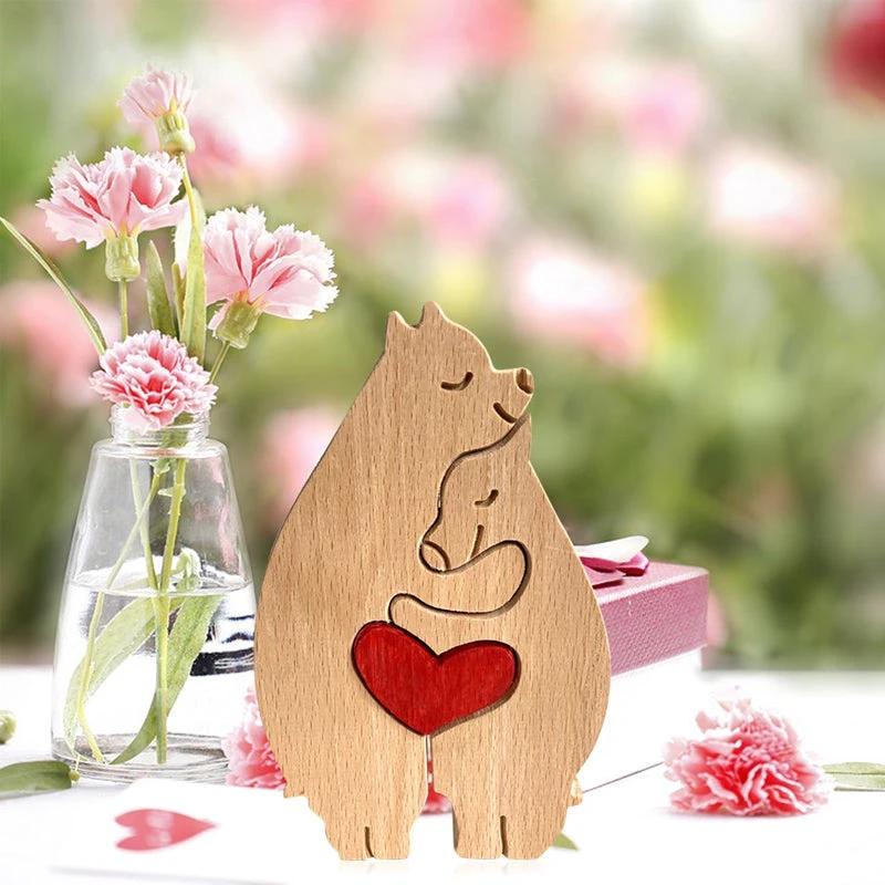Decoration made of plush animals from hand-carved wood by Bowlift