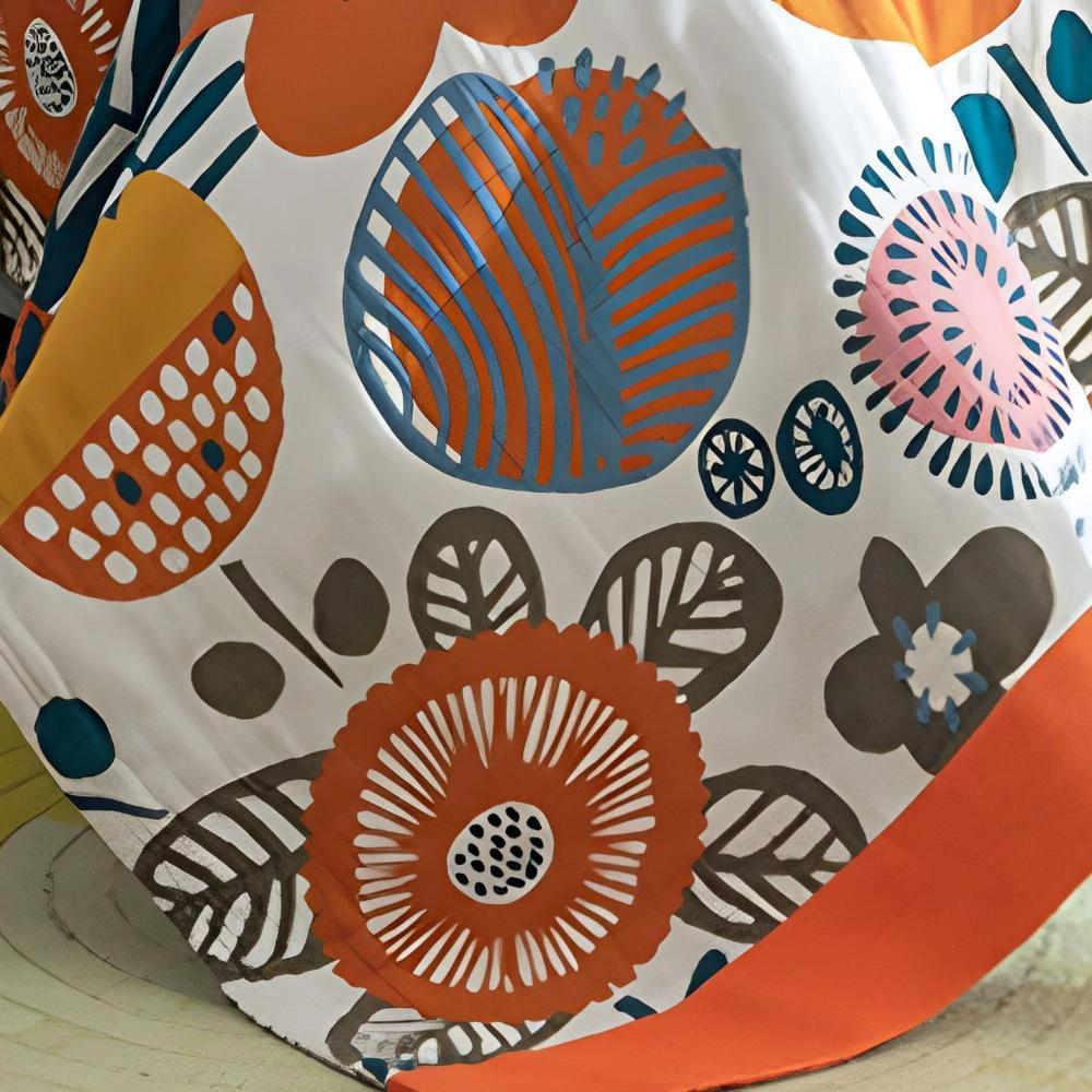 Boho Cartoon Flower Blanket by Casa & Beyond