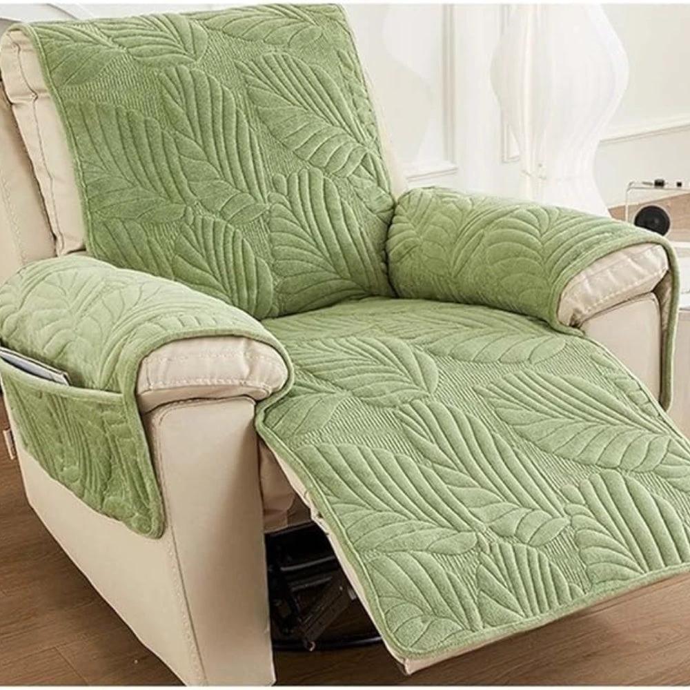 Verdant Leaf Pattern Recliner Cover by Casa & Beyond