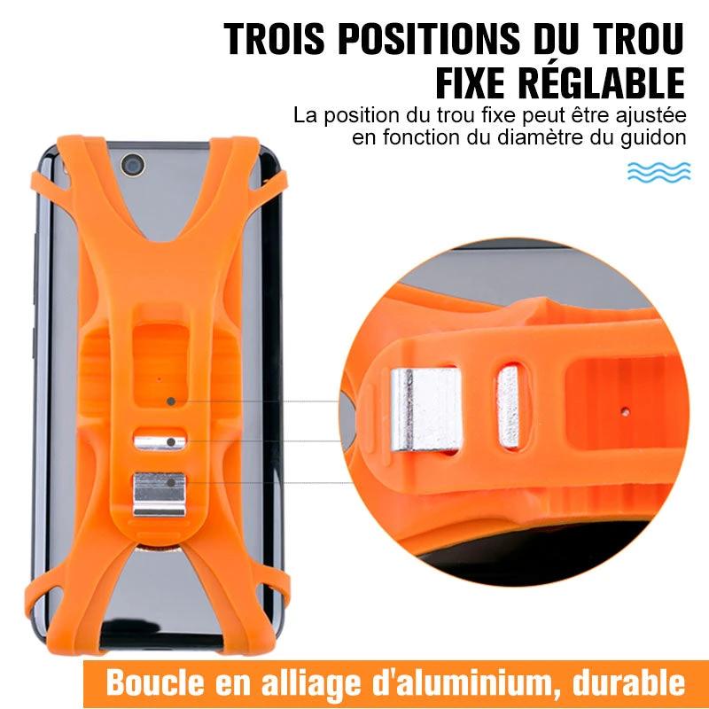 Universal silicone phone holder for the bicycle, non-slip, adjustable by Bowlift