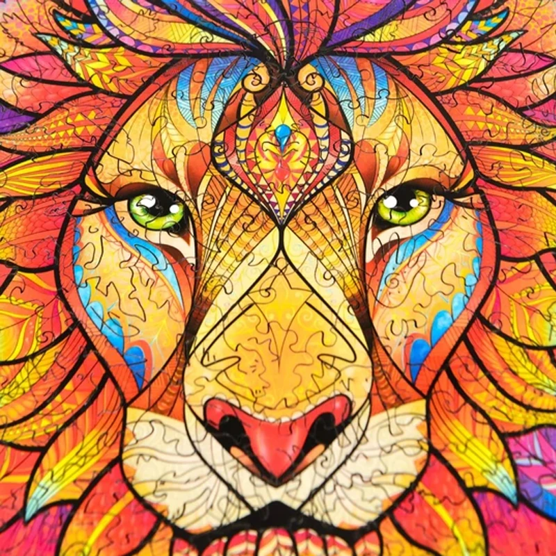 Wooden Lion Puzzle by Bowlift