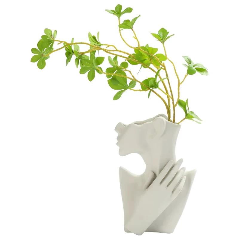 Face Shape Ceramic Design Vase Bowlift by Bowlift
