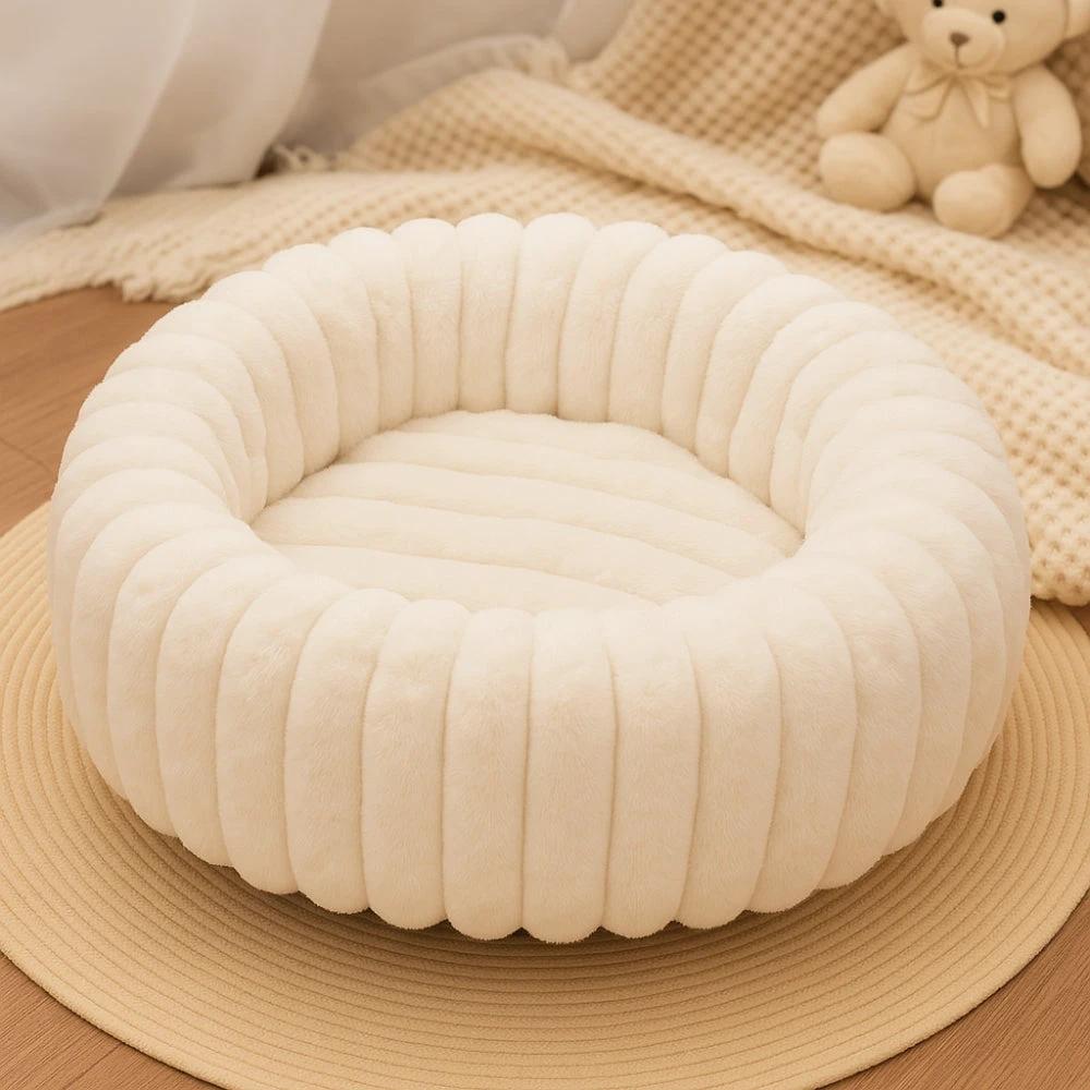 Purrfectly Plush Round Pet Bed by Casa & Beyond