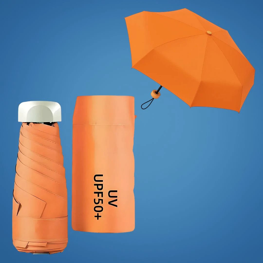 UrbanBrolly | Mini UV Folding Umbrella – UPF 50+ Sun Protection – Water‑Repellent – Lightweight Pocket‑Size Travel Use Bowlift by Bowlift
