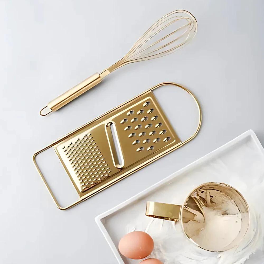 Golden Stainless Steel Grater by Casa & Beyond