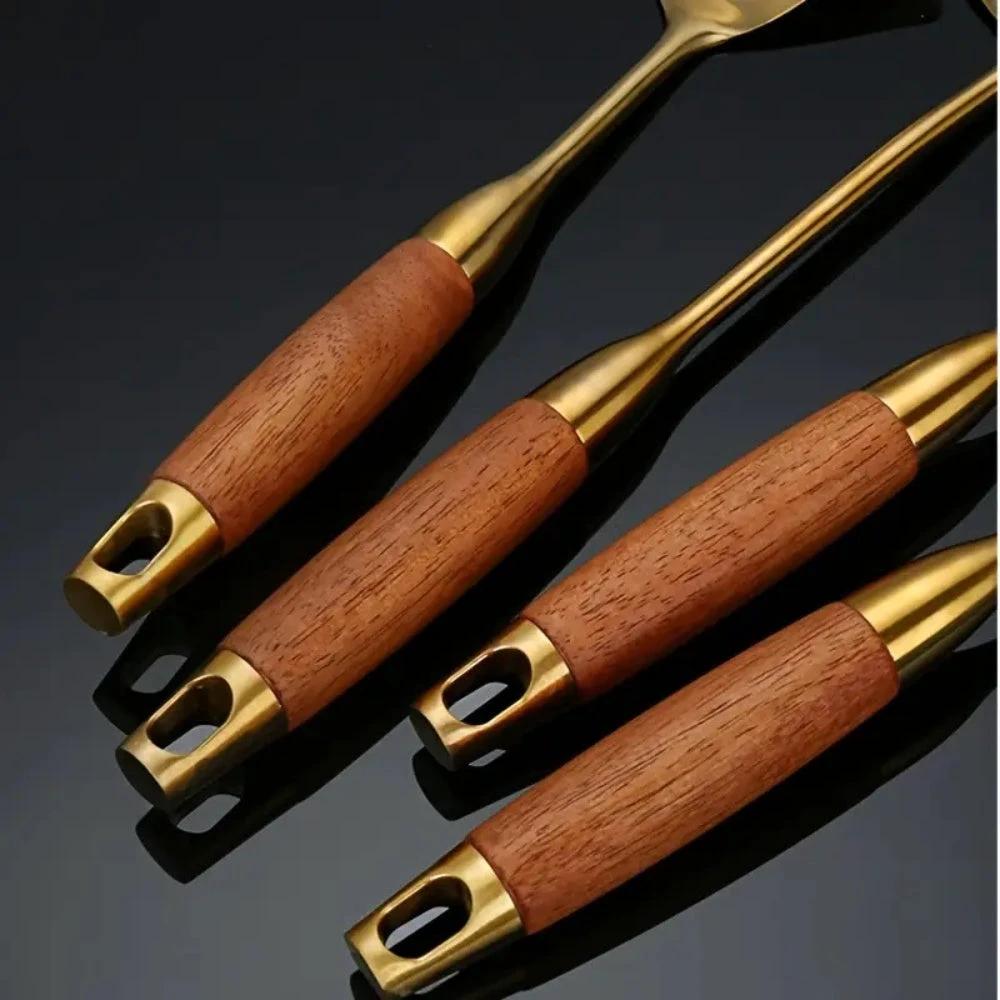 Chef’s Choice Golden Kitchen Utensils | 6pcs Set by Casa & Beyond